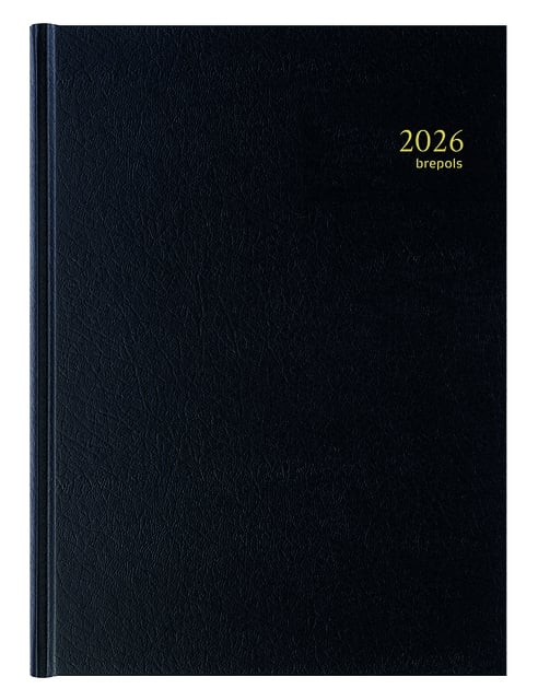 Agenda 2026 Brepols Bremax Santex A4 1dag/2pagina&apos;s 8 kolommen zwart afbeelding