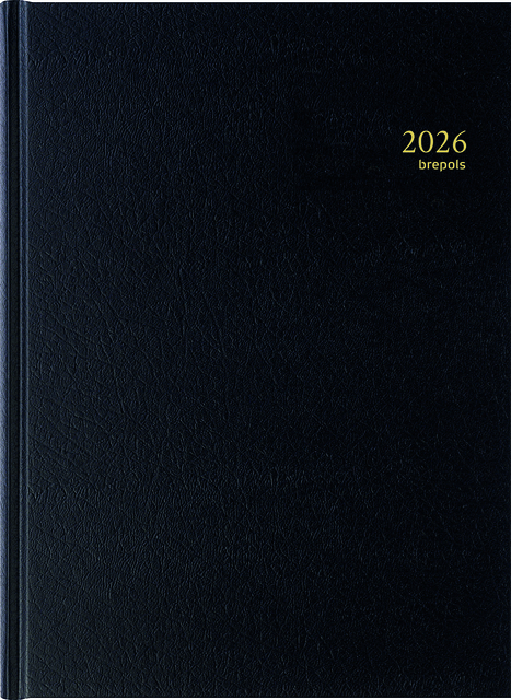 Agenda 2026 Brepols Bremax Santex A4 1dag/1pagina 4 kolommen zwart afbeelding