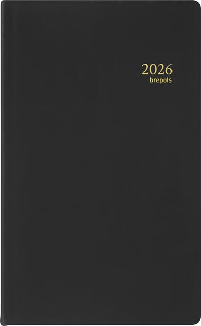 Agenda 2026 Brepols Breform Seta 1dag/1pagina zwart afbeelding