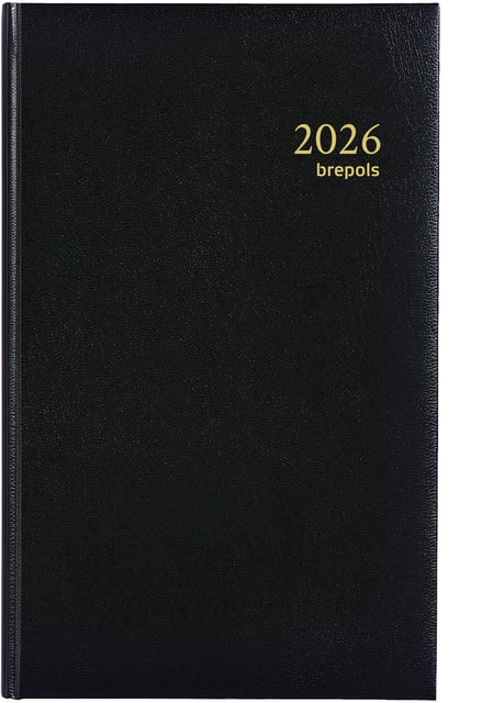 Agenda 2026 Brepols Brefix Lima 1dag/1pagina zwart afbeelding