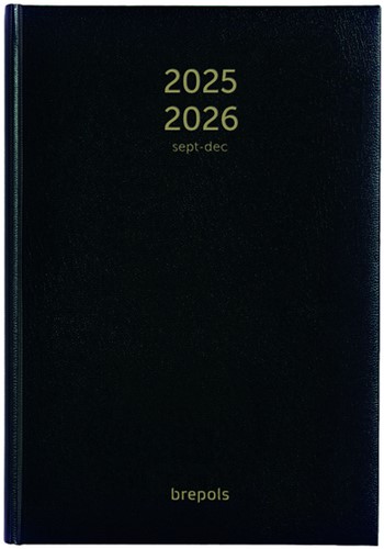 Agenda 2026-2027 Brepols Bretime Lima 16maanden 7dagen/2pagina's zwart