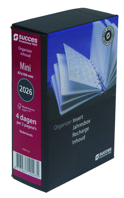 Agendavulling 2026 Succes Mini 4dagen/2pagina&apos;s afbeelding