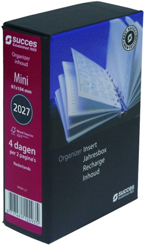Agendavulling 2027 Succes Mini 4dagen/2pagina's