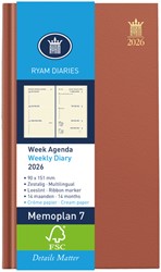 Agenda 2024 Ryam memoplan 7 Nappa 7dagen/2pagina's assorti