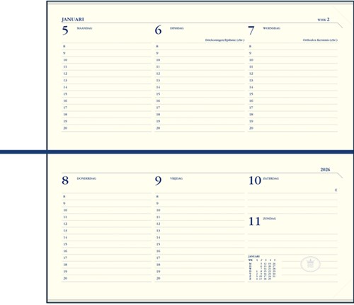 Agenda 2024 Ryam Memoplan 7 Nappa 7dagen/2pagina's assorti-3