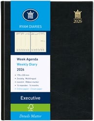 Agenda 2025 Ryam Executive Mundior 7dagen/2pagina's zwart