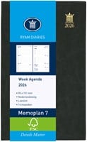 Agenda 2025 Ryam Memoplan 7 Mundior 7dagen/2pagina's zwart