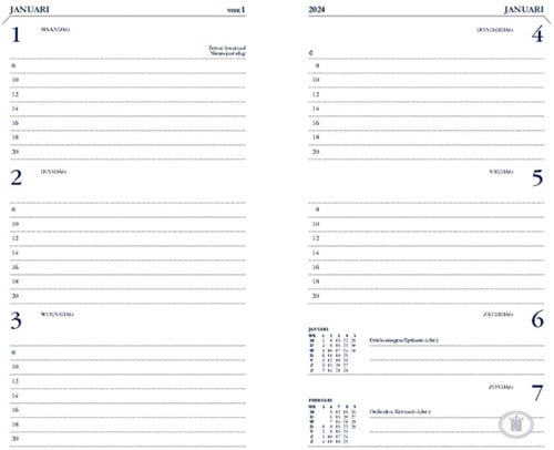 Agenda 2025 Ryam Memoplan 7 Mundior 7dagen/2pagina's zwart-2