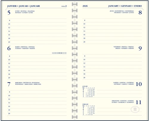 Agendavulling 2025 Ryam Memoplan 7 7dagen/2pagina's