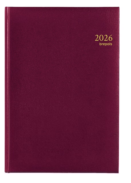 Agenda 2026 Brepols Omega Lima 7dagen/2pagina&apos;s bordeaux afbeelding