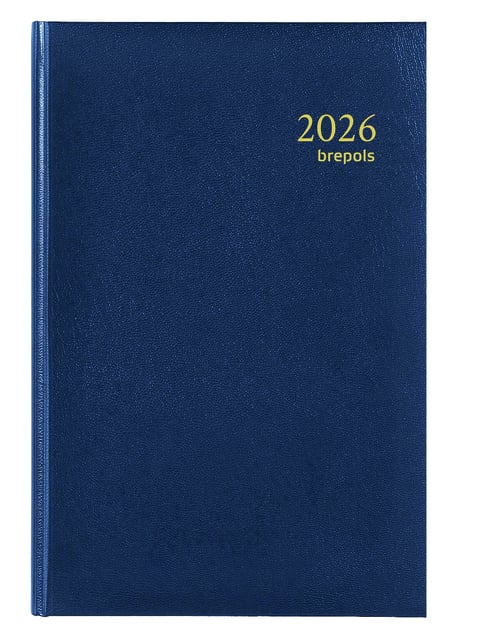 Agenda 2026 Brepols Saturnus Luxe 1dag/1pagina blauw afbeelding