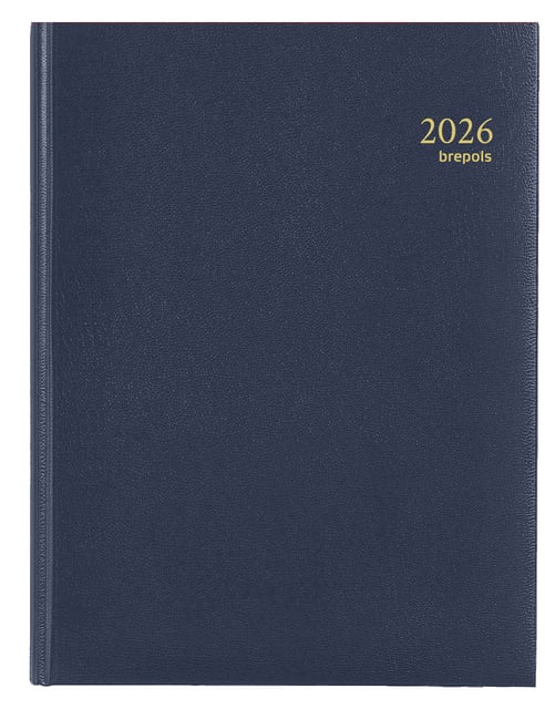 Agenda 2026 Brepols Timing Lima 7dagen/2pagina&apos;s viertalig blauw afbeelding