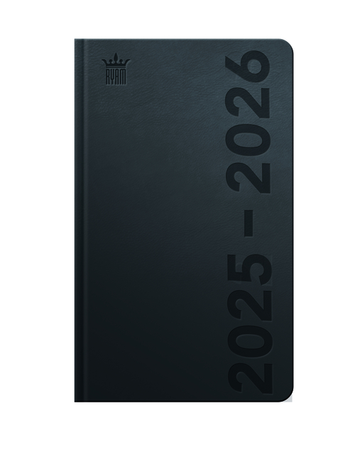 Schoolagenda 2025-2026 Ryam Cursus DeLuxe 7dagen/2pagina&apos;s zwart afbeelding