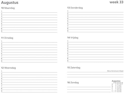 Schoolagenda 2025-2026 Ryam Studie 7dagen/2pagina's zwart-2