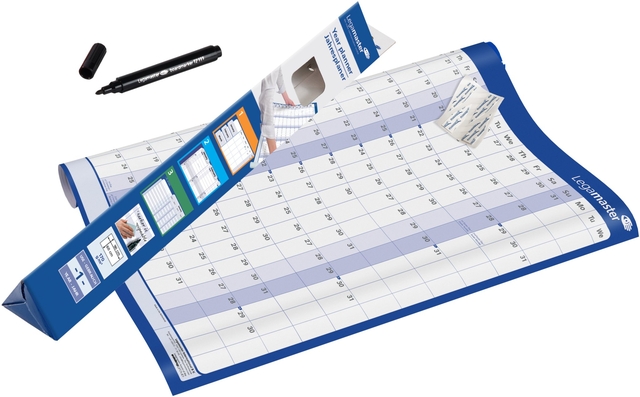 Jaarplanner 2027 Legamaster 90x60cm horizontaal gelamineerd en oprolbaar Engelstalig — Foto 3 van 3
