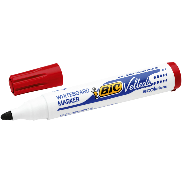 Whiteboardmarker Bic Velleda 1701 rond large rood afbeelding