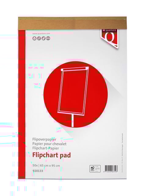 Flipoverpapier Quantore 65x95cm 50vel opgerold in verzenddoos afbeelding