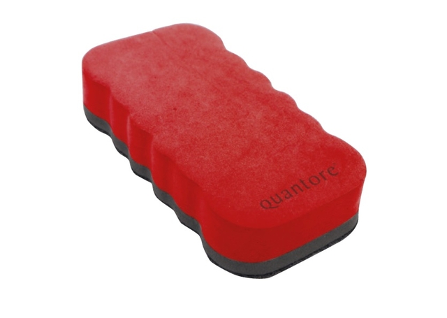 Whiteboardwisser Quantore magnetisch rood afbeelding