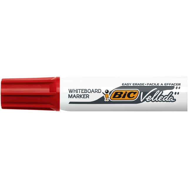 Whiteboardmarker Bic Velleda 1781 schuin large rood afbeelding