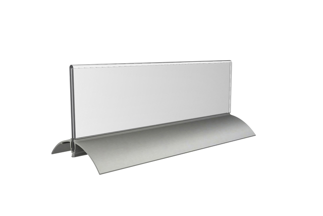 Tafelnaambord Europel 2 61x210mm acryl aluminium — Foto 2 van 2