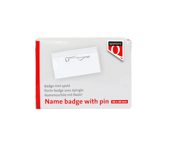 Badge Quantore met speld 40x60mm — Foto 2 van 2
