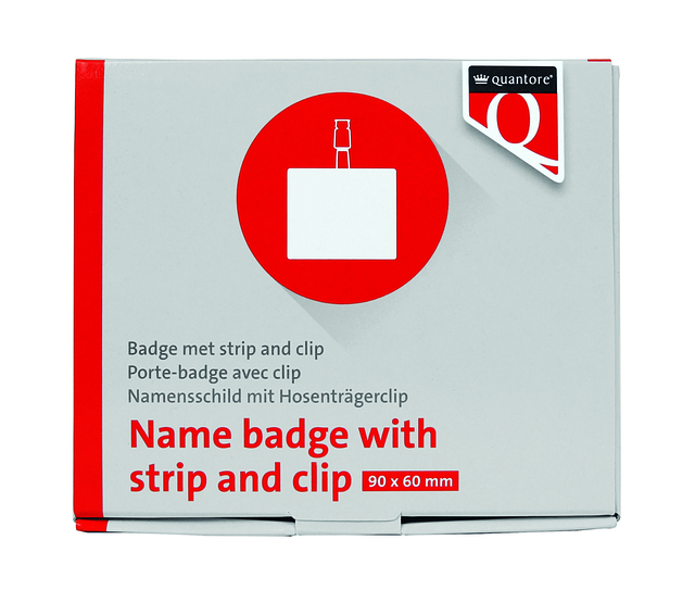 Badge Quantore met clip 60x90mm — Foto 2 van 2