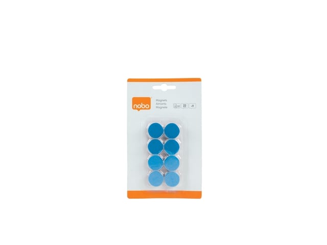Magneet Nobo 20mm blauw 8 stuks afbeelding