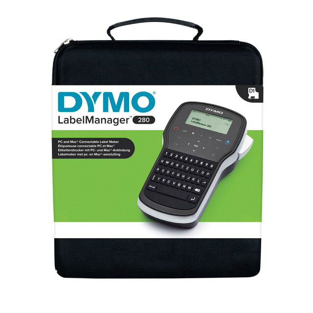 Labelprinter Dymo LabelManager 280 draagbaar qwerty 12mm zwart in koffer afbeelding