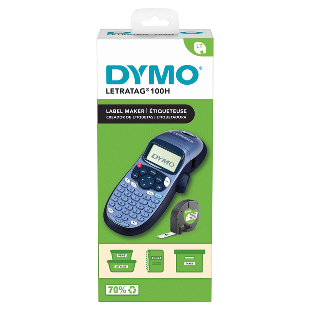 Labelprinter Dymo LetraTag 100H draagbaar abc 12mm blauw afbeelding