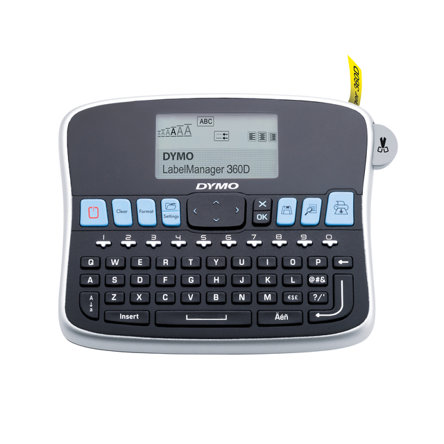 Labelprinter Dymo LabelManager 360D draagbaar qwerty 19mm zwart afbeelding