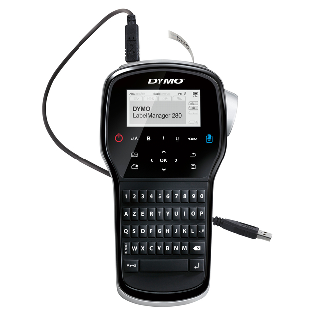 Labelprinter Dymo LabelManager 280 draagbaar azerty 12mm zwart — Foto 2 van 2