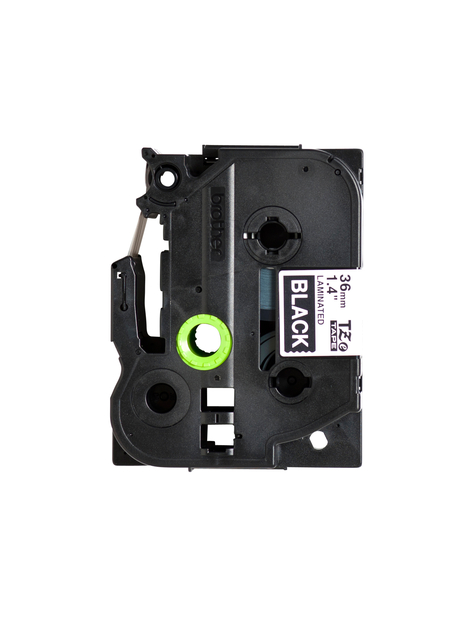 Labeltape Brother P-touch TZe-365 standaard 36mm wit op zwart — Foto 2 van 2
