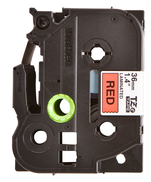 Labeltape Brother P-touch TZe-461 standaard 36mm zwart op rood — Foto 2 van 2