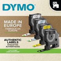 Labeltape Dymo LabelManager D1 polyester 12mm zwart op groen-5