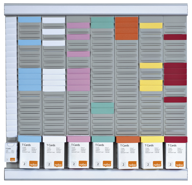 Planbord Nobo kantoorplanning T-kaart nr.2 met 24 sleuven afbeelding
