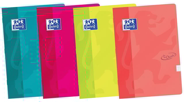 Schrift Oxford School Touch A5 lijn 72 pagina&apos;s 80gr assorti afbeelding