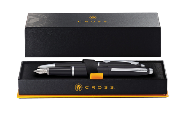 Schrijfset Cross balpen en vulpen Calais medium mat zwart afbeelding
