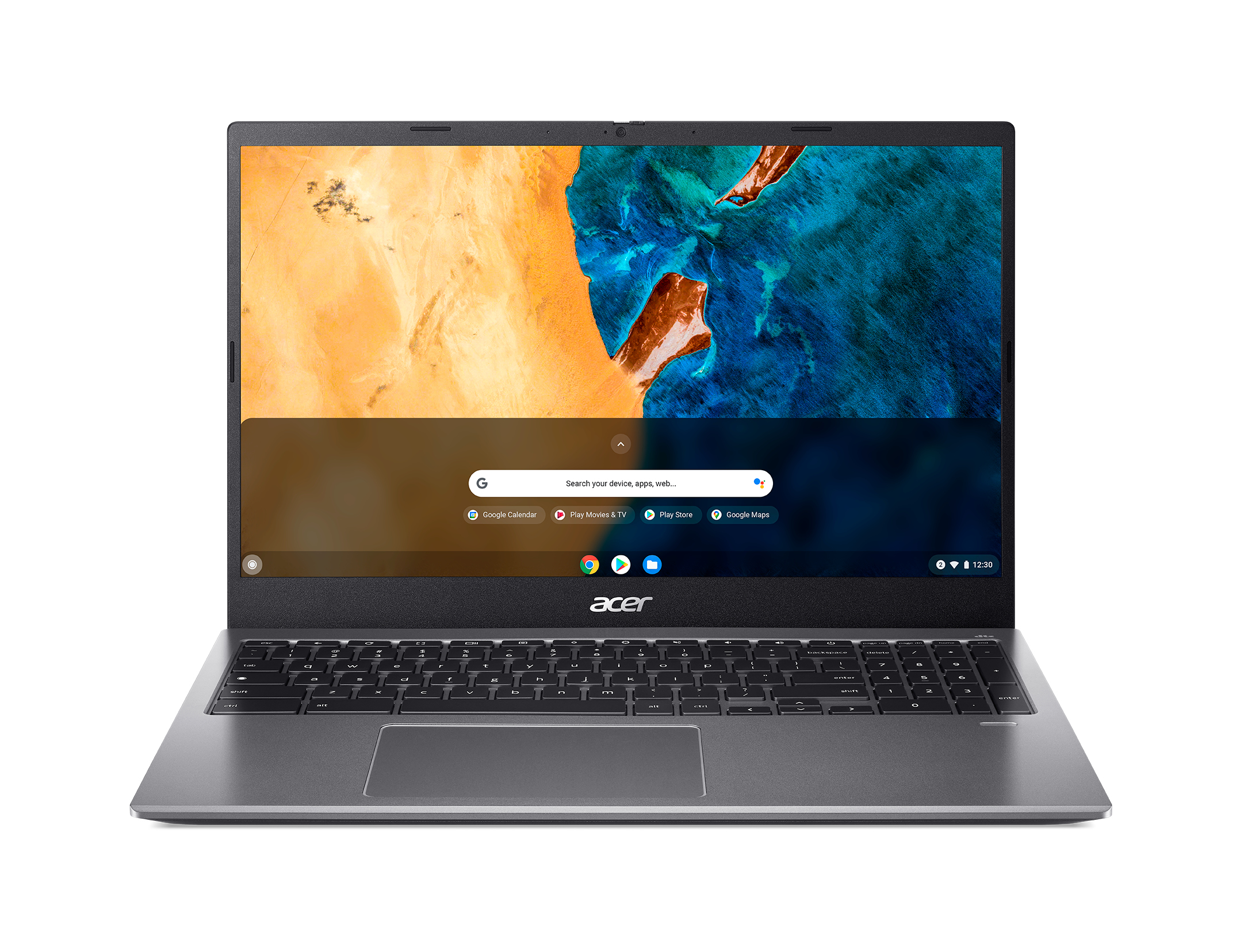 Acer Chromebook CB515-1W-34AE Intel® Core™ i3 i3-1115G4 39,6 cm (15.6") Full HD 8 GB LPDDR4x-SDRAM 256 GB SSD Wi-Fi 6 (802.11ax) ChromeOS Grijs afbeelding