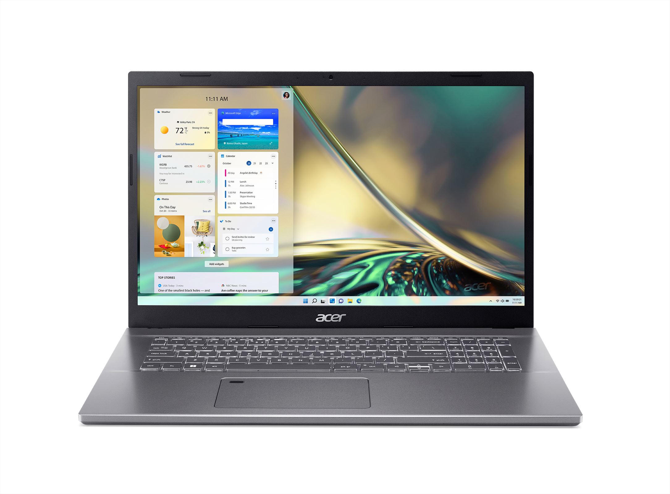 Acer Aspire 5 A517-53G-54B6 Intel® Core™ i5 i5-1235U Laptop 43,9 cm (17.3") Full HD 16 GB DDR4-SDRAM 512 GB SSD NVIDIA GeForce RTX 2050 Windows 11 Pro Grijs afbeelding