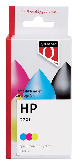 Inktcartridge Quantore alternatief tbv HP C9352AE 22XL kleur afbeelding