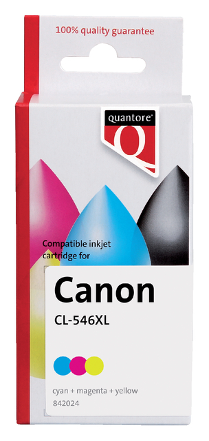 Inktcartridge Quantore alternatief tbv Canon CL-546XL kleur afbeelding