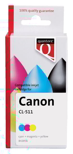 Inktcartridge Quantore alternatief tbv Canon CL-511 kleur afbeelding