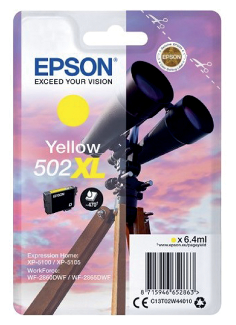 Inktcartridge Epson 502XL T02W4 geel afbeelding