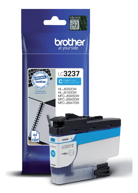 Inktcartridge Brother LC-3237C blauw afbeelding