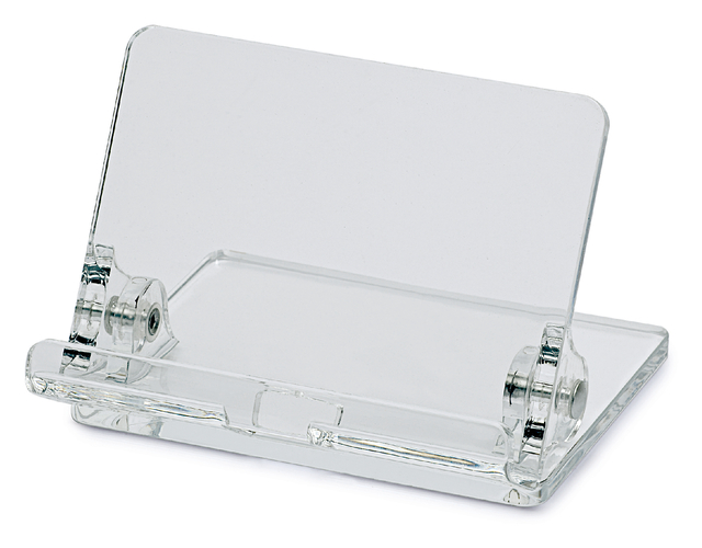 Telefoonstandaard MAUL 97x105x76mm standhoek instelbaar acryl afbeelding