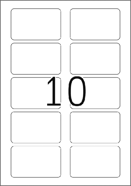 Naambadge etiket HERMA 4514 80x50mm wit 200 stuks — Foto 2 van 2