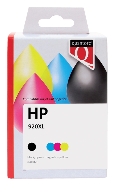 Inktcartridge Quantore alternatief tbv HP CH081AE 920XL zwart + 3 kleuren afbeelding