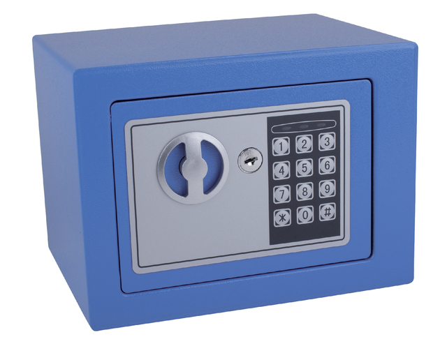 Kluis Pavo mini elektronisch 230x170x170mm blauw afbeelding
