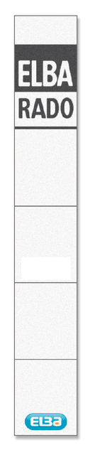 Rug-insteekkaart Elba Rado smal 24x159mm wit 10 stuks afbeelding