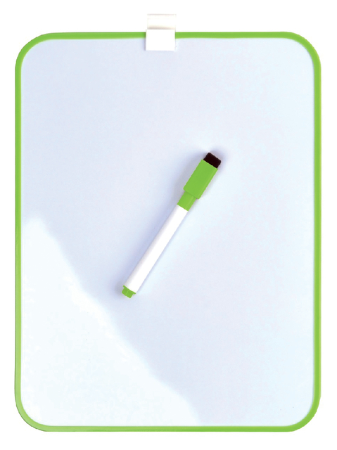 Whiteboard Desq 21.5x28cm + marker groen profiel afbeelding